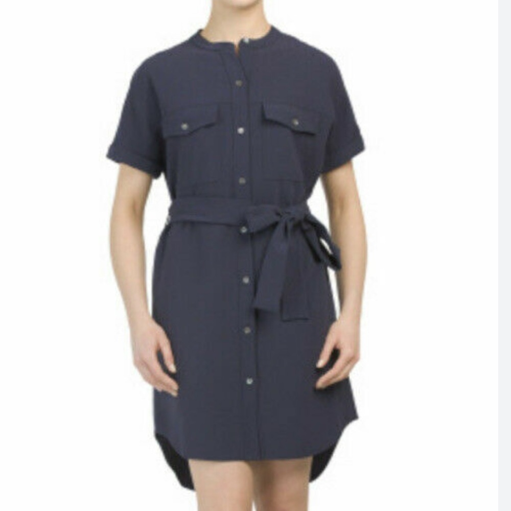 Theory Crepe Belted Cargo Dress MSRP $365